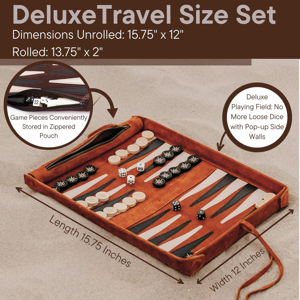 Sondergut Deluxe Roll-Up Travel Backgammon Game – Sondergut USA